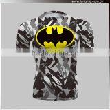 Spandex / Polyester Sublimation Short Sleeve Compression Shirts thumbnail-2