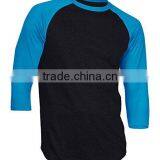 Casual Raglan Mens 3/4 Sleeve TShirt Baseball Cotton Jersey S-3XL thumbnail-4