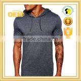 Short Sleeve Men's t Shirt With Hood, Body Fit t Shirts From Garment Factory thumbnail-3