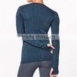 New Design Ladies Round Neckline t Shirt With Long Sleeve thumbnail-2