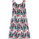 High Quality Summer Flower Printed Mother Daughter Matching Dress thumbnail-3