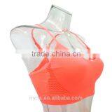 Factory Supply Neon Orange Bra Top Seamless Women Bra Underwear Fashion Sports Bra thumbnail-2