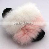 Myfur Mult Color Fur Slippers Fur Sandals Ladies Fox Fur Slippers Soft Indoor Slide Sandals thumbnail-3