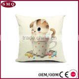 Fresh Style Cute Cat Painting Cotton Pillow Cover thumbnail-2