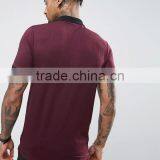 Mens Cotton Spandex Pique Skinny Fit Polo Shirt With Contrast Rib thumbnail-2