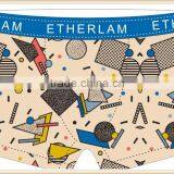 Circle Round Black White 88% Polyester 12% Colorful Men's Underwear Custom Polyester Boxer Shorts