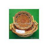 Sell Round Rattan Baskets (With Bamboo Handles) thumbnail-1