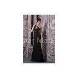 Luxurious Halter Mermaid Black Evening Dresses Long Prom Dress With Beads thumbnail-1