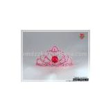Crown / Tiara / Littel princess glitter tiara crown with pink color stone