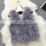 Newest style turkeyh hair fur vest fashion short patten wholesale