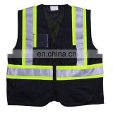 EN20471 reflective Conspicuity black Warning Working Safety Vest