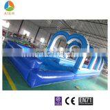 Double Lane Inflatable Water Slide, Dolphin Inflatable Water Slides, Ocean Theme Water Slide thumbnail-2