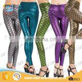 Women Stretchy Snakeskin Fish Scale Mermaid Printing Jeggings Seamless Leggings thumbnail-1