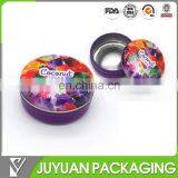High Quality Small Round Cosmetic/make up Tin Can Box Sale