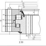 130.25.630 Crossed Roller Slewing Bearing Without Gear Teeth 764*496*148mm thumbnail-1