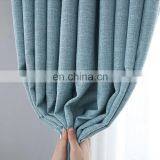 Fire retardant pinch pleat hotel linen blackout curtain fabric with low price