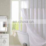 China Suppliers Luxury Hotel Hookless Shower Curtains Snap With Grommets Detachable Liner in White Gray Fabric thumbnail-4