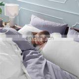 Warehouse Sale Warm White Solid Color King Size Bedding Cotton Duvet Cover Set thumbnail-4