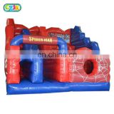 spiderman moon bounce durable slide inflatable playground equipment
