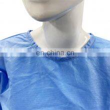 Aami Surgical Antistatic Level 2 Sms Non Woven Disposable Blue Dustproof Full Body Isolation Gown With Elastic Cuff thumbnail-4
