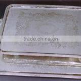 Silver Rectangular Oval Serving Tray thumbnail-5
