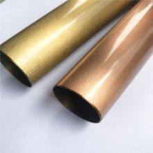 201 304 Golden Color Hairline Stainless Steel Pipe thumbnail-3