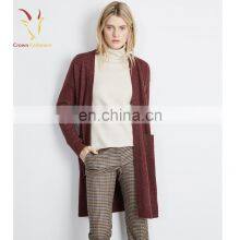 Ladies Fashion Open Front Long Style Cardigan thumbnail-3