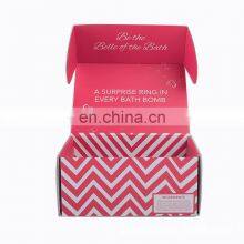 Custom Logo Pink Fold Paper Foldable Disposable Customized Cartons Mailing Corrugated Cardboard Packing Box thumbnail-2