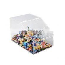 Clear Customized Plexiglass Bulk Grain Bins With Scoop Candy Box