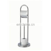 TOP Stainless Steel Toilet Paper Holder Shelf Toilet Brush Holder thumbnail-2