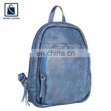 Premium Quality Silver Antique Fittings Vintage Style Zipper Closure Type Custom Genuine Lather Backpack at Wholesale Price