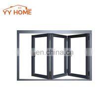 YY aluminum bi-folding window with double glazed for home and apartment use