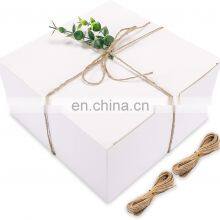 Custom Candle Box Engagement Paper Gift Box White Cardboard Paper Packaging Gift Box With Lids for Wedding Present