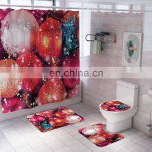 Luxury Famous Brand Latest Linen Custom Bathroom Shower Curtain and Rugs thumbnail-5