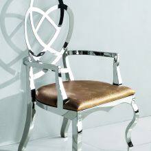 Hot Sale Luxury Event Banquet Furniture Hotel Dining Chair Stainless Steel Chair for Wedding