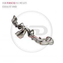 HMD Stainless Steel Exhaust Catback for Porsche 911 991.1 GT3/carrera 991.1/991.2 Turbo/992 GT3 High-performance Exhaust Pipe Electronic Valve thumbnail-5