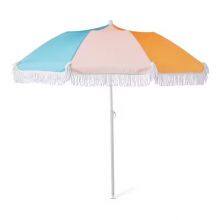 Eco-Friendly 7FT Wooden Pole Beach Umbrella Portable UPF50+ Fringe Canopy Wholesale Patio Umbrella thumbnail-4
