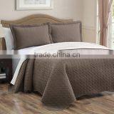 3Pcs Solid Microfiber Bedspread Set thumbnail-1