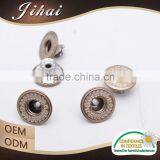 China Textile Engraved Jean Shank Custom Metal Jeans Button