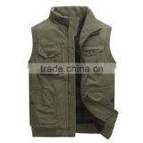 2015 New Design Rip-stop Casual Unisex Men's Cotton Vest thumbnail-5