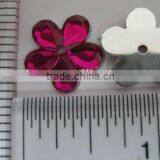Flower Shape Acrylic Stone sewing for 16mm Button ROSE COLOR