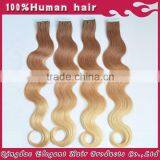2015 Most Popular Products Full Cuticle 4CM Wide 2.5gram Indian Remy Seamless Ombre Tape Extensions