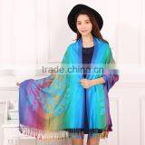 Wholesale New Flower Polyester Jacquard Shawl thumbnail-4
