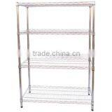 Adjustable Metal 4 Tiers Chrome Carbon Steel Wire Shelving Rack thumbnail-2