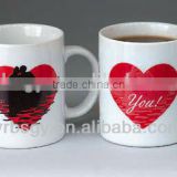 11oz custom printing design ceramic sublimation wedding gift coffee mugs heart