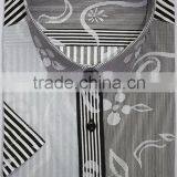 Mens Causal Shirt Short Sleeve Spread Collar Slim Fit With Strips Combinitions thumbnail-1