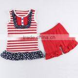 Hot Sale Summer Posh Teen Girl Matching Clothing Set 4th of July Patriotic Outfit Set for Babies thumbnail-3