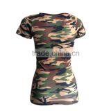 2016 Seamless Women t Shirt Printing Military Camouflage t Shirt With Wholesale Price thumbnail-3