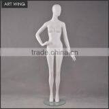 Glossy White/black Full Mannequin Female With Wooden Arms thumbnail-6