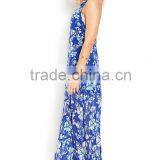 High Quality Printed Halter Long Dresses Women Fashion Style thumbnail-2